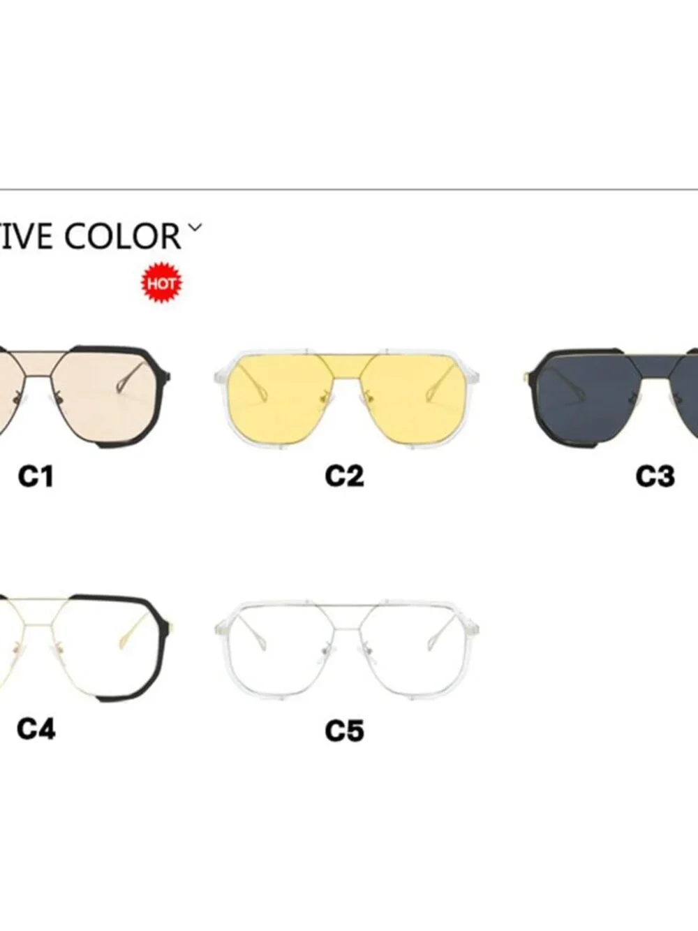 Stylish Oversized Square Eyewear with UV400 Shield - Perfect for Outdoor Trends